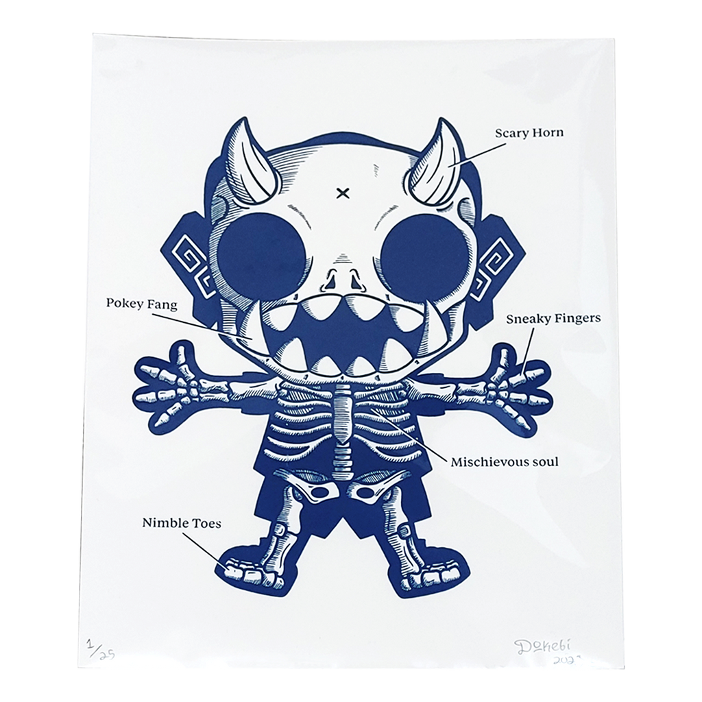 NYCC Exclusive Doke-Bones Print (Blue) by Chris Dokebi