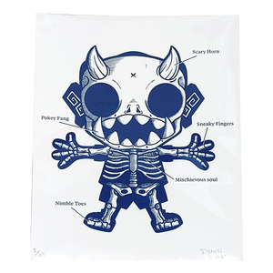 NYCC Exclusive Doke-Bones Print (Blue) by Chris Dokebi